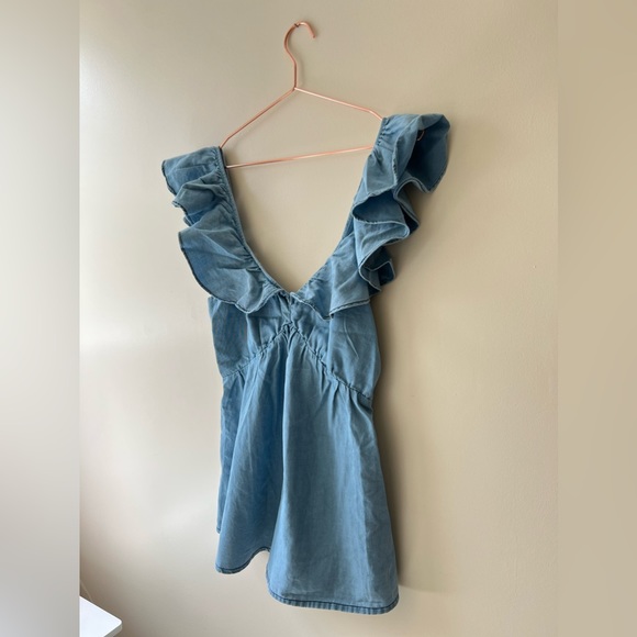 NEW French connection ruffled cotton top size US medium - Picture 3 of 3